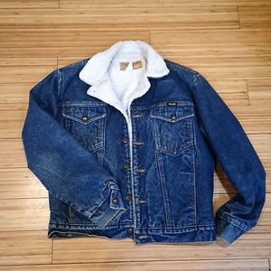 Vintage Wrangler sherpa lined denim jacket